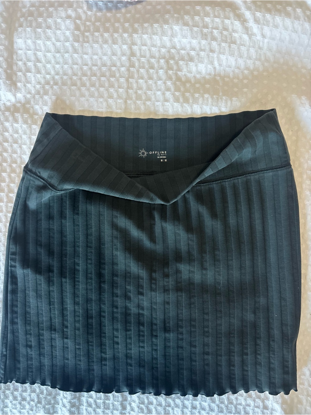 Offline Aerie Ribbed Skirt - black/charcoal